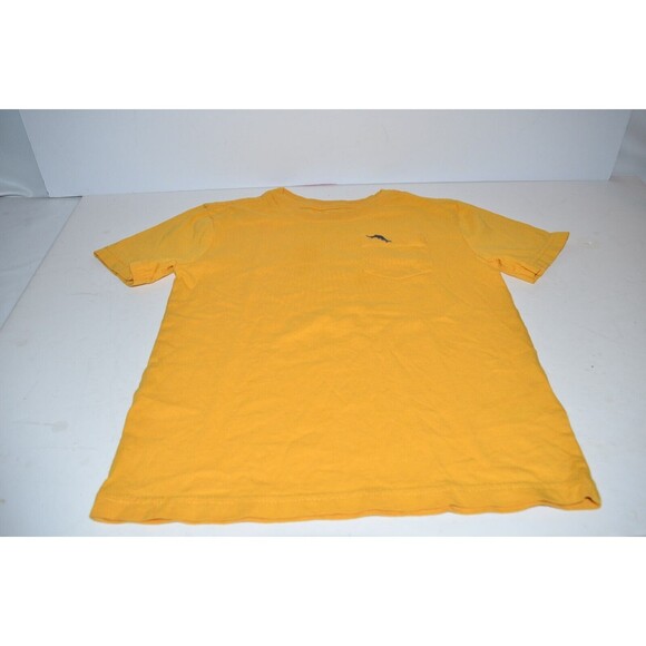 Tommy Bahama Boys Shirt Sz 5/6 Yellow Short Sleeve Athletic Active Pocket Tee - Picture 2 of 6